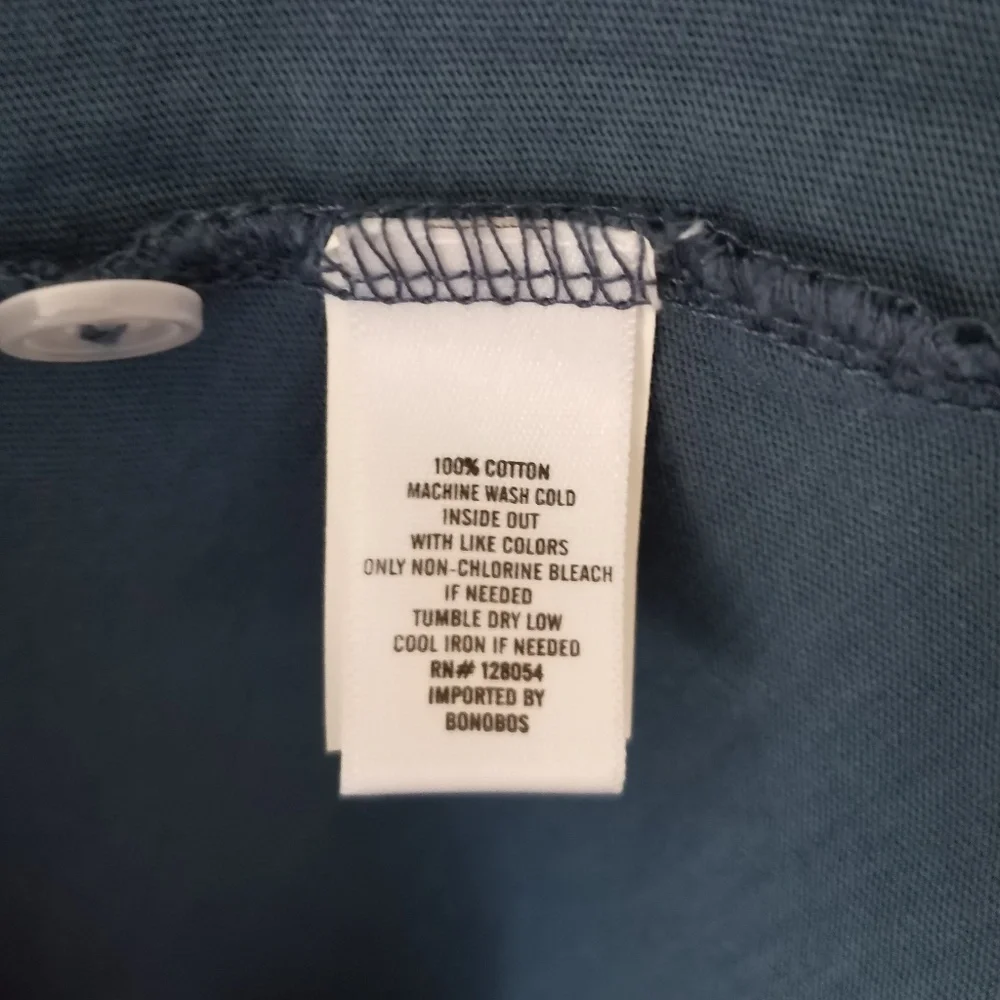 Bonobos Blue Palm Tree Slim Fit Polo Shirt -  (L) - Picture 6 of 8